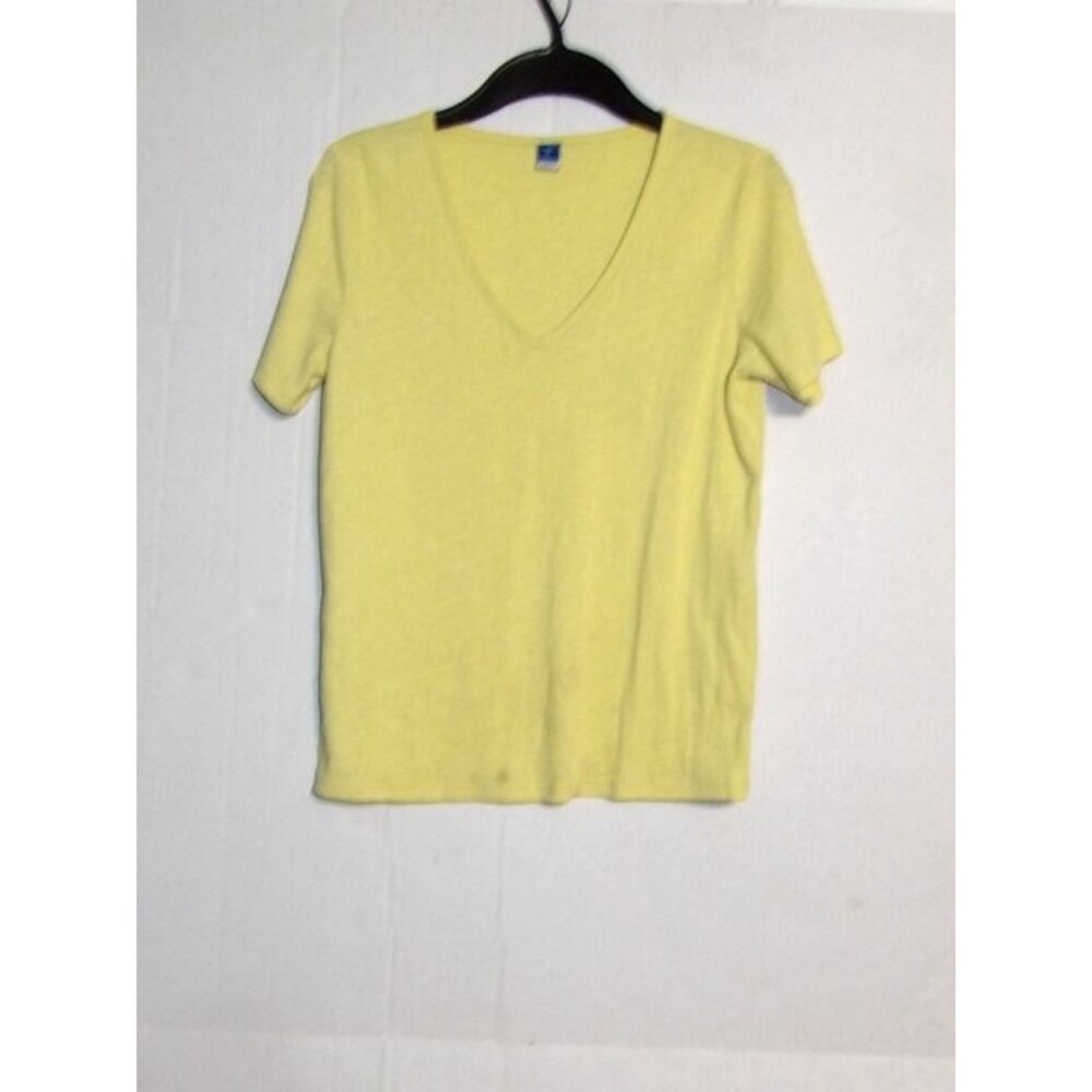 OLD Navy Yellow V-Neck Short Sleeve Women Top Size XS